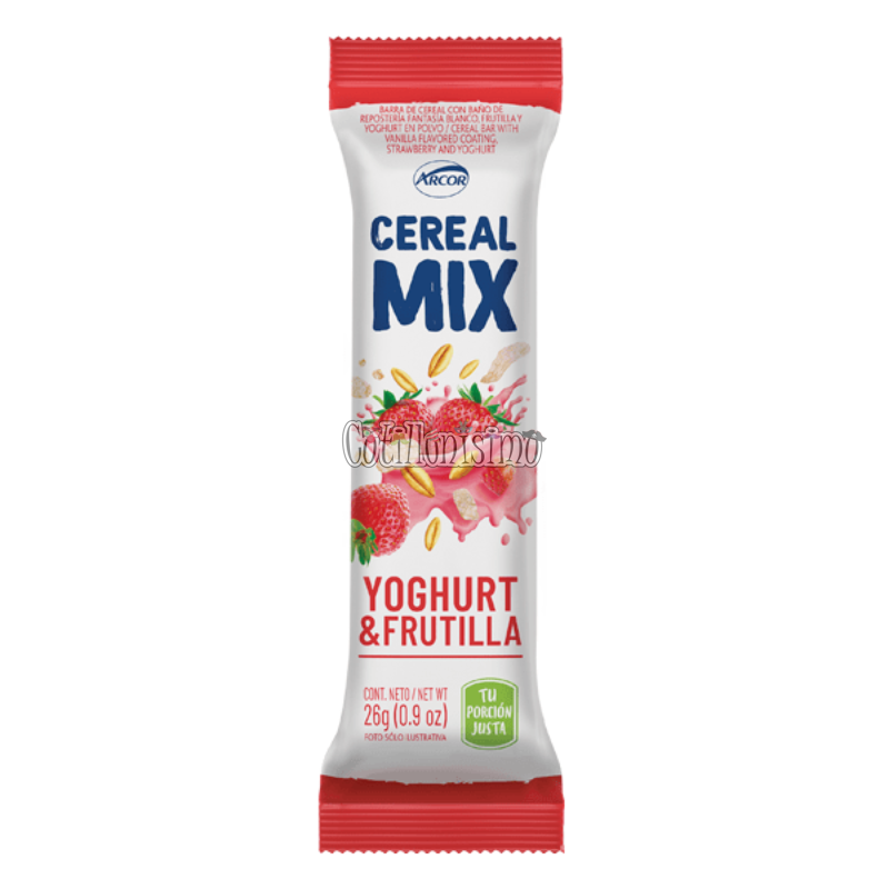 Barrita de Cereal Mix Yoghurt y Frutilla x26g