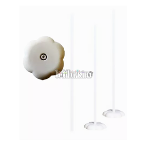 Alternative view of Base para Globos Individual Forma Flor Blanca 8cm