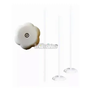 Alternative view of Base para Globos Individual Forma Flor Blanca 8cm