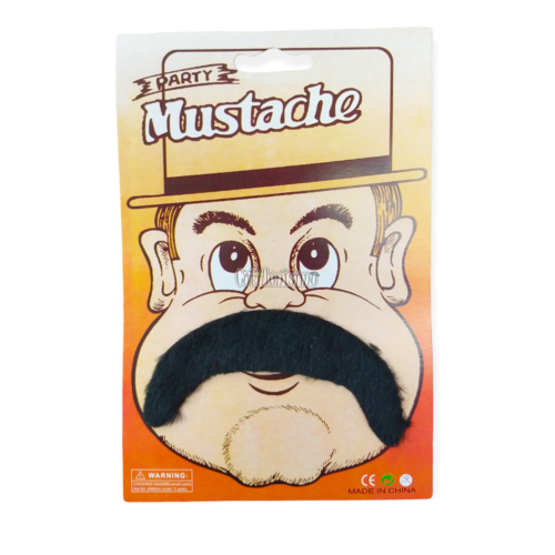 Bigote Mostacho Tupido Autoadhesivo Modelos Surtidos x1u - Imagen 3