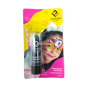 Maquillaje en Barra Glitter Turquesa 4gr Pintafan