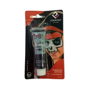 Blister Individual Maquillaje en Crema Al Agua Pomo Color Negro 10gr Pintafan