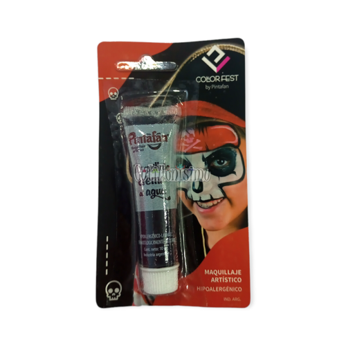 Blister Individual Maquillaje en Crema Al Agua Pomo Color Negro 10gr Pintafan