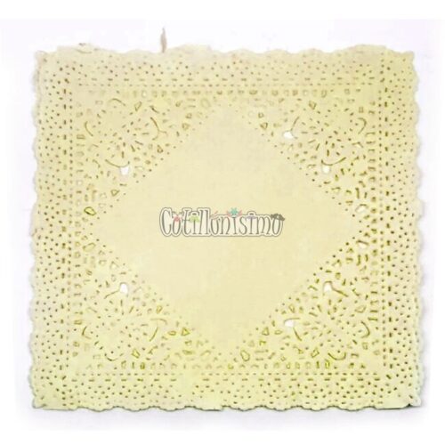 Blonda Papel Cuadrada Color Amarillo 9Cm X100 unidades