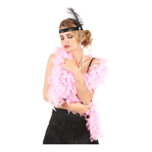 Boa de Plumas Rosa