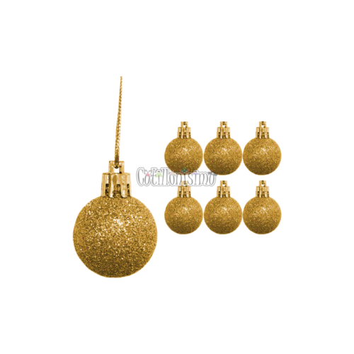 Bolas Doradas Plástica Gibre 4 cm x6 Unidades