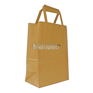 Bolsa Papel Color Kraft con Manija 22 x 10 x 30 Cm