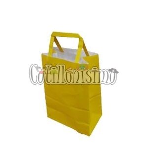 Bolsa Papel Amarilla con Manija 22 x 10 x 30 Cm
