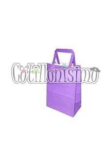 Bolsa Papel Violeta con Manija 22 x 10 x 30 Cm