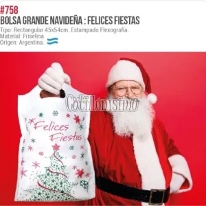 Bolsa Grande Navideña 45 x 54 Cm (FRISELINA)