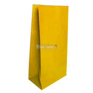 Bolsa Papel Color Amarillo 12 x 7 Cm X 24cm x10 Unidades