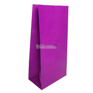 Bolsa Papel Color Fucsia 12 x 7 Cm X 24cm x10 Unidades