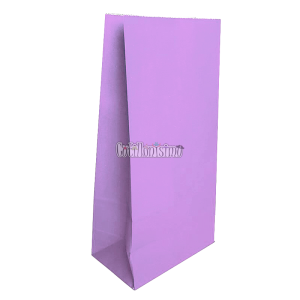 Bolsa Papel Color Lila Pastel 12 x 7 Cm X 24cm x10 Unidades