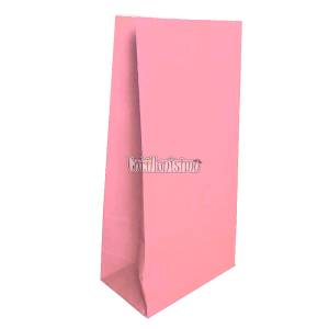 Bolsa Papel Color Rosa Pastel 12 x 7 Cm X 24cm x10 Unidades