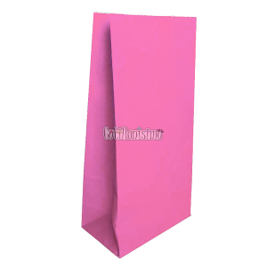 Bolsa Papel Color Rosa 12 x 7 Cm X 24cm x10 Unidades