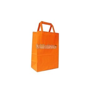 Bolsa Papel Naranja con Manija 22 x 10 x 30 Cm