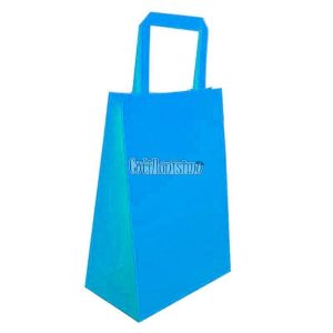 Bolsa Papel Celeste con Manija 22 x 10 x 30 Cm