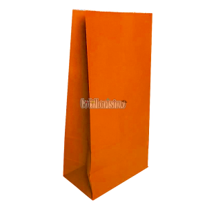 Bolsa Papel Color Naranja 12 x 7 Cm X 24cm x10 Unidades