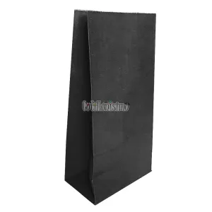 Bolsa Papel Color Negro 12 x 7 Cm X 24cm x10 Unidades