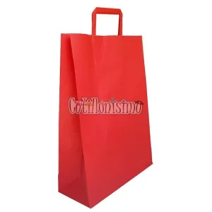Bolsa Papel Roja con Manija 30 x 12 x 41 Cm