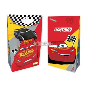 Bolsas de Carton Cars con Fuelle y Glitter x8 Unidades