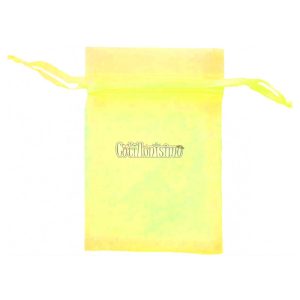 Bolsita de Organza Amarillo Limon 9 cm x 7 cm