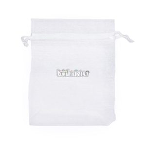 Bolsita de Organza Blanca 9 cm x 7 cm x1 Unidad