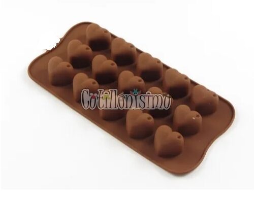 Molde de Silicona Para Bombones Forma CORAZON con Punto