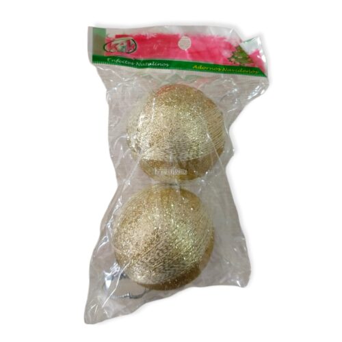 Borla Navideña Gibreada Dorada 6cm x2 Unidades - Imagen 2