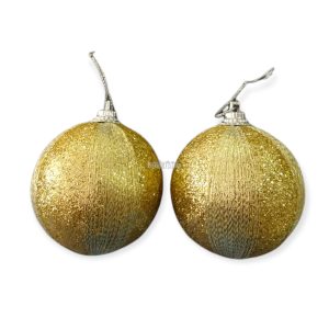 Borla Navideña Gibreada Dorada 6cm x2 Unidades