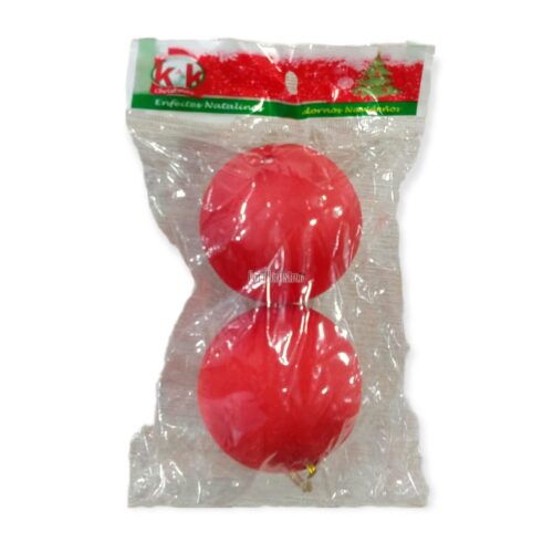 Borla Navideña Forrada Roja 6cm x2 Unidades - Imagen 2
