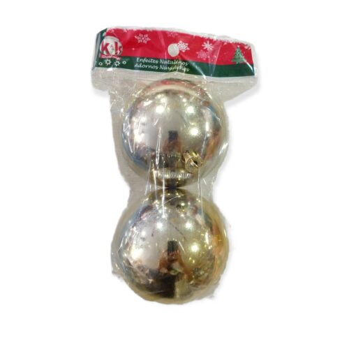 Borla Navideña Metalizada Dorada 8cm x2 Unidades - Imagen 2