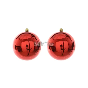 Borla Navideña Metalizada Roja 8cm x2 Unidades