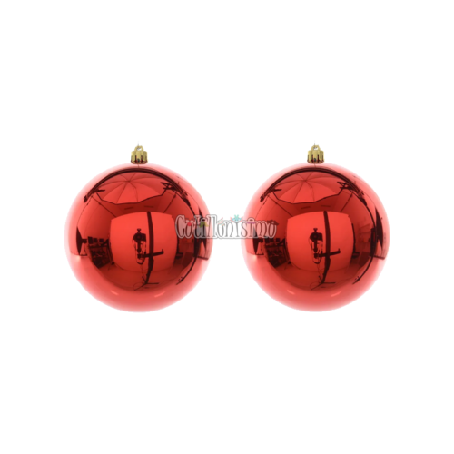 Borla Navideña Metalizada Roja 8cm x2 Unidades