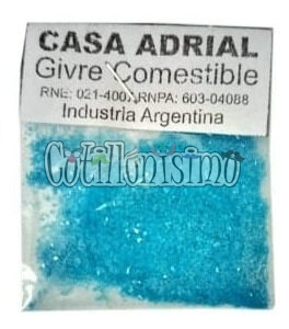 Brillantina Comestible Color Celeste