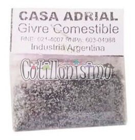 Brillantina Comestible Color PLATEADO