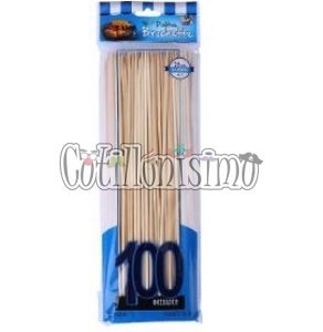 Palito Brochet 25 Cm X100 Unidades