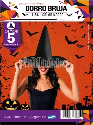 Bruja Lisa x5 Unidades – Color Negro (FRISELINA)