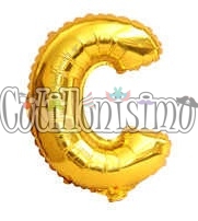 Globo Letra Inflable C Dorada 40cm