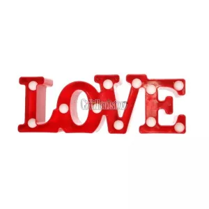 Cartel Decorativo LOVE ROJO (LED) - Imagen 2