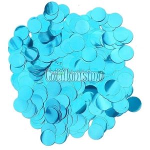 Confetti Redondo METALIZADO para Globos - Color CELESTE x10 Gramos