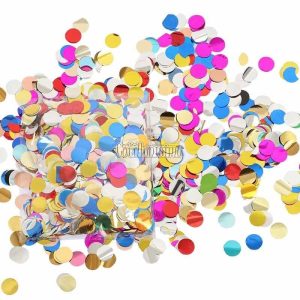 Confetti Redondo METALIZADO para Globos - Color MULTICOLOR x10 Gramos