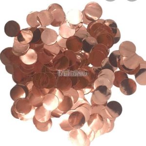 Confetti Redondo METALIZADO para Globos - Color ROSA GOLD x10 Gramos