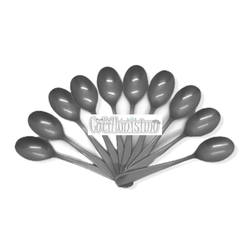 Cubiertos Descartables CUCHARA REFORZADA PLATEADA 16cm X10 Unidades - Imagen 2