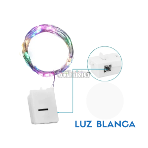 Cable Alambre Luminoso Luz Blanca (incluye pilas)