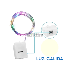 Cable Alambre Luminoso Luz Calida (incluye pilas)