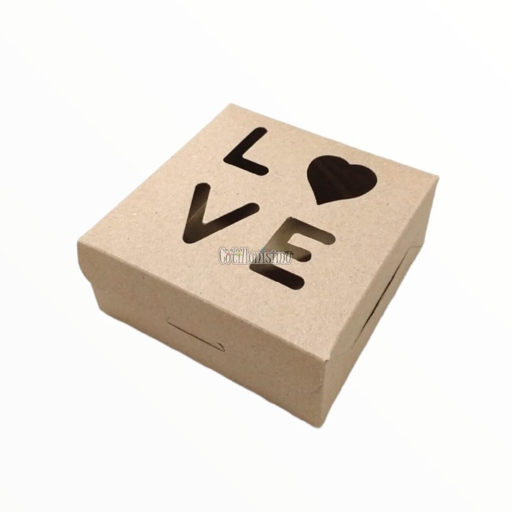 Caja Multiuso Calada LOVE KRAFT 12x12x5 Cm