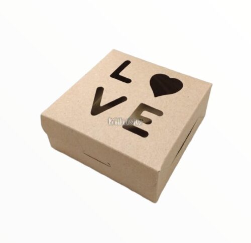 Caja Multiuso Calada LOVE KRAFT 12x12x5 Cm
