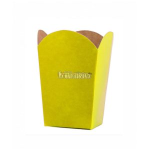 Cajita Pochoclera Color Amarillo x10 Unidades