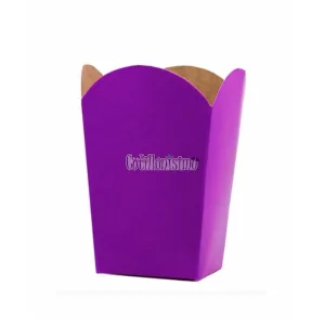 Cajita Pochoclera Color Violeta x10 Unidades
